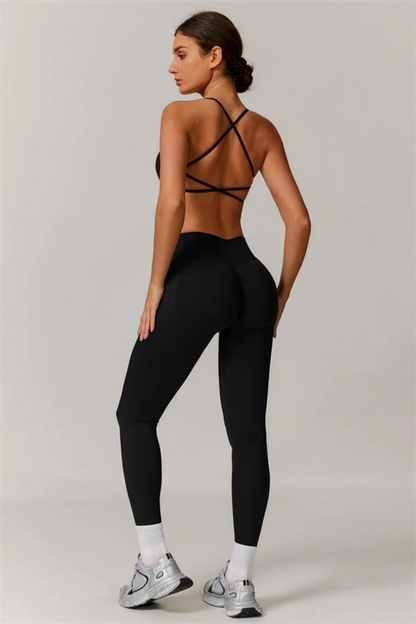 Ensemble Sport Femme Seamless – Brassière Dos Croisé et Legging Sculptant