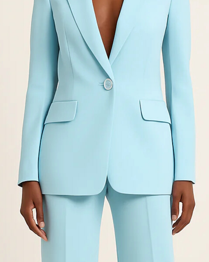 Tailleur Femme Élégant avec Blazer Cintré et Pantalon Droit | Costume Chic Professionnel