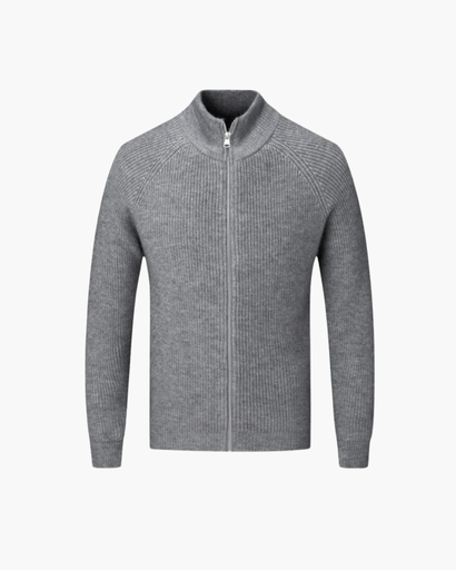 Tricot à fermeture éclair intégrale pour homme, style moderne
