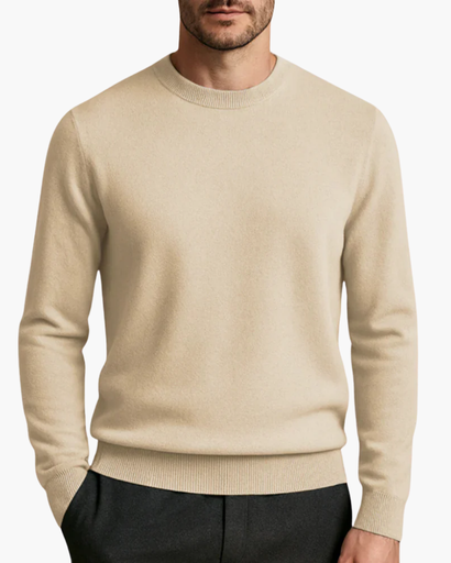 Pull Col Rond en Cachemire pour Homme – Élégance Intemporelle & Douceur Suprême
