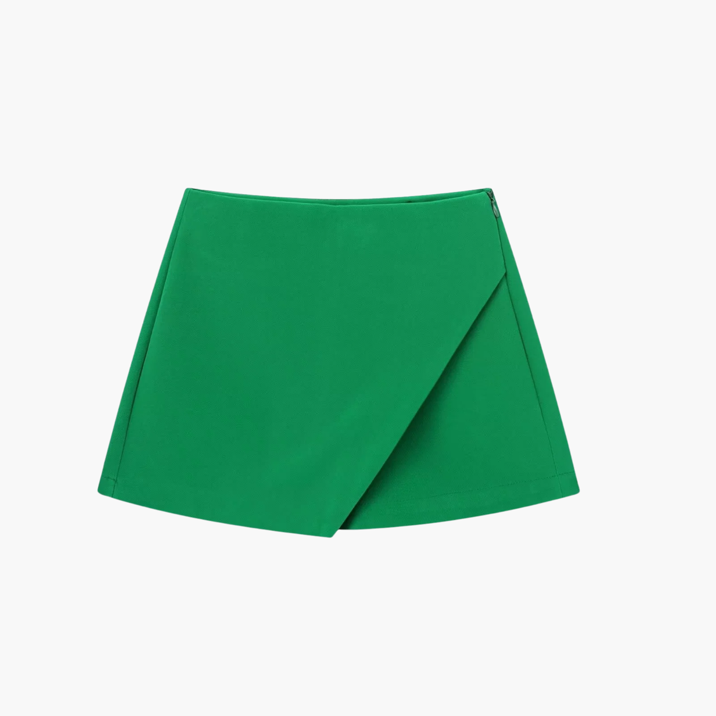Jupe short portefeuille femme taille haute
