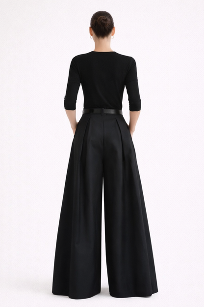 Pantalon Jupe Long Élégant – Taille Haute Femme, Pour Occasions Formelles et Décontractées