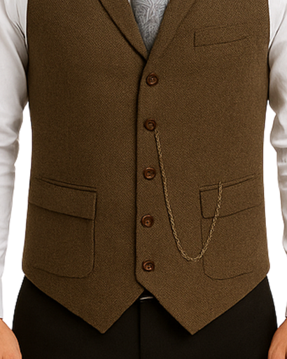 Gilet habillé homme – style classique à boutons
