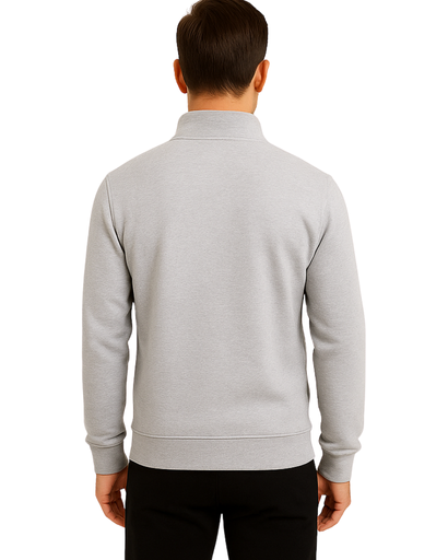 Veste Homme Zippée en 100% Coton avec Col Montant – Casual Chic et Confortable