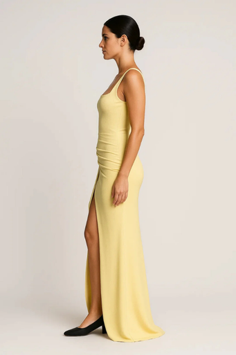 Robe Maxi Femme Fente Haute Fluide – Effet Galbant & Évasée | Soirée & Invitée Mariage