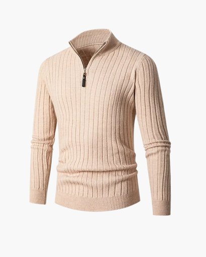 Tricot à col zippé pour homme