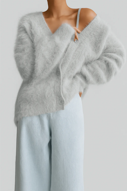 Cardigan oversize femme, vue de profil