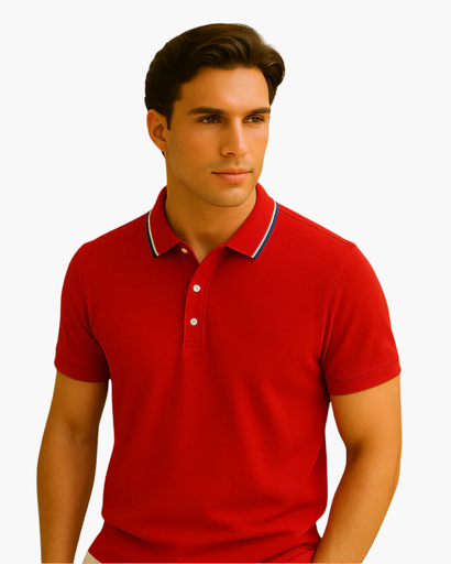 Polo Homme Élégant – Coupe Classique à Col Boutonné