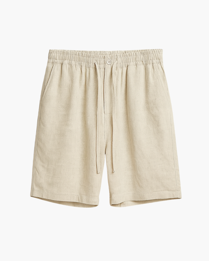 Short estival style lin avec taille élastique