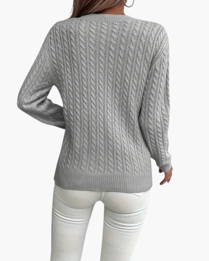 Pull Femme à Torsades – Confort Classique à Manches Longues