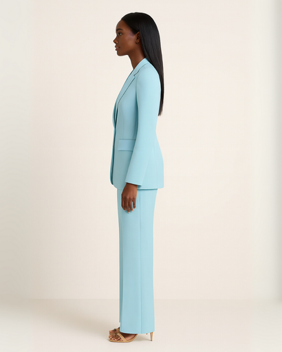 Tailleur Femme Élégant avec Blazer Cintré et Pantalon Droit | Costume Chic Professionnel