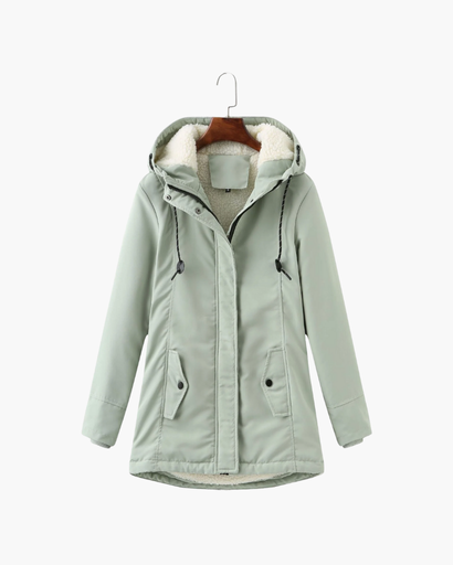 Manteau d’Hiver Femme – Avec Capuche – Doublure Chaude en Fleece – Poches Pratiques