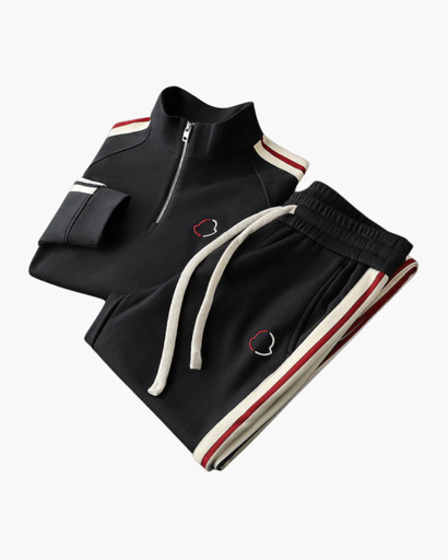 Ensemble Survêtement Zippé Homme – Look Sport Chic Bicolore