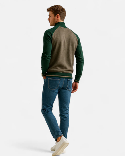 Gilet Zippé Bicolore Homme | Élégance décontractée et confort premium