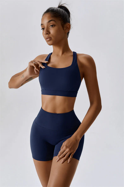 Ensemble Sport Femme SculptFit Sans Coutures – Brassière et Short Taille Haute