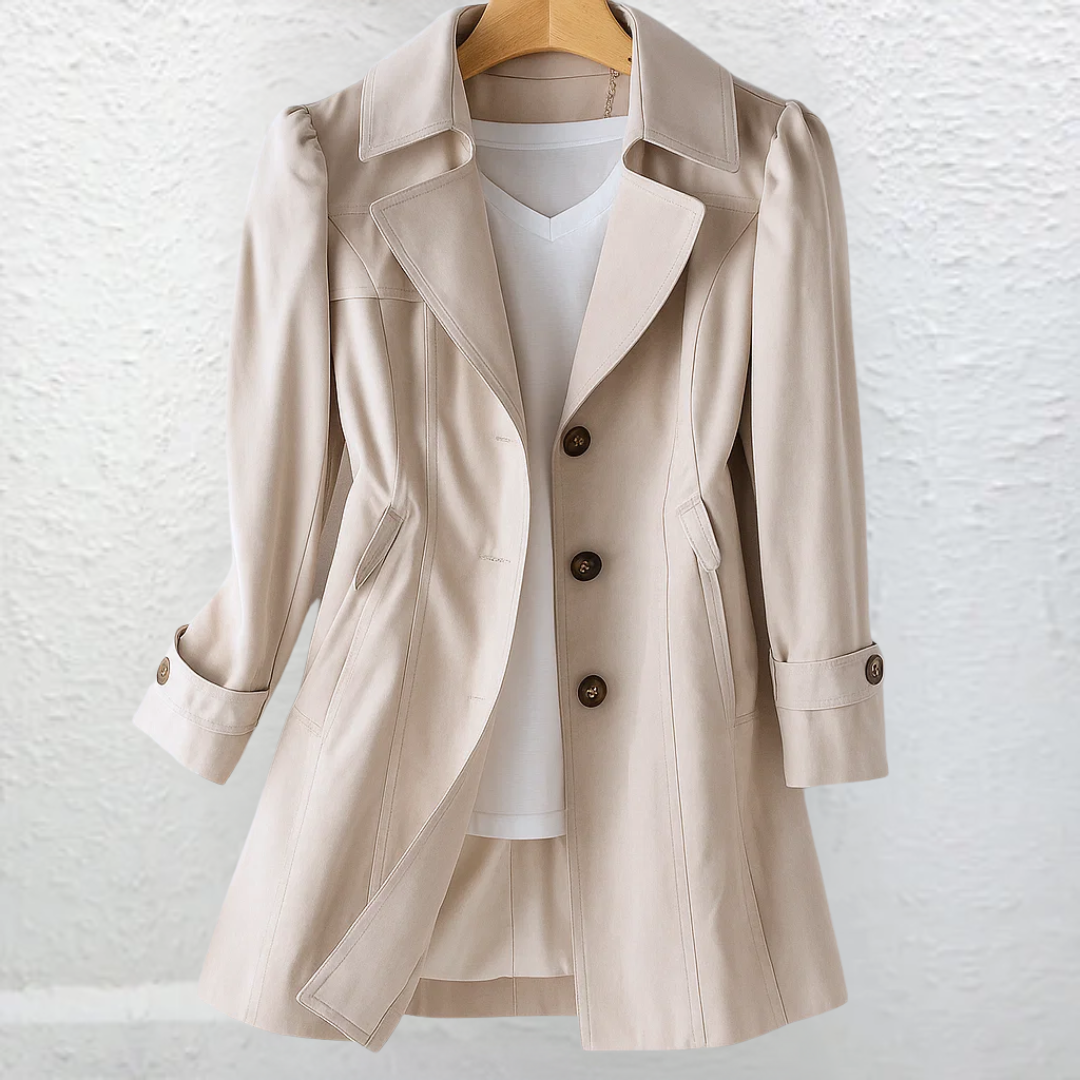 trench-coat femme beige, vue de face