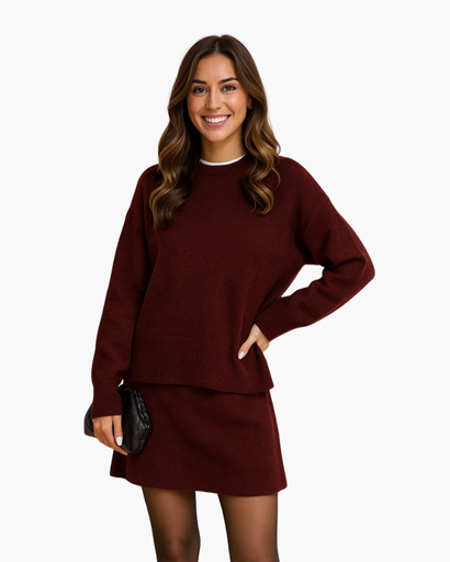 Ensemble Pull et Jupe Femme | Élégance Décontractée et Confort Douillet