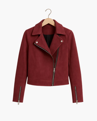 Blouson biker avec fermetures éclair au style affirmé pour femme