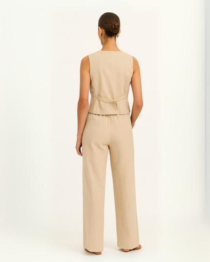 Ensemble Femme en Coton – Haut Sans Manches et Pantalon Large