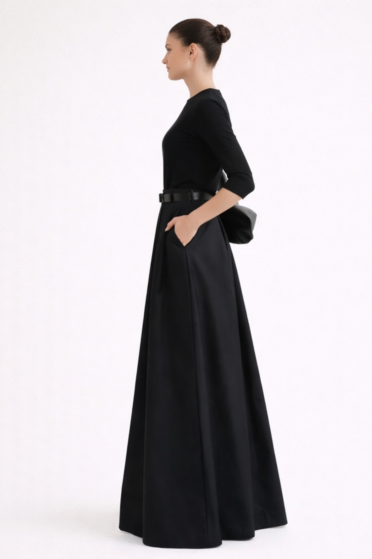 Pantalon Jupe Long Élégant – Taille Haute Femme, Pour Occasions Formelles et Décontractées