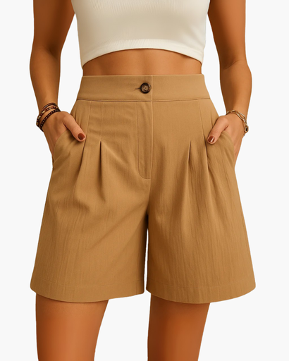 Short taille haute élégant – Look estival raffiné