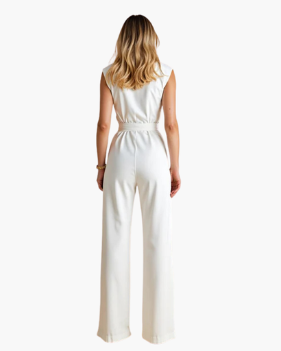 Combinaison Femme Col Montant Ceinturée – Jumpsuit Habillé & Élégant | Soirée & Invitée Mariage