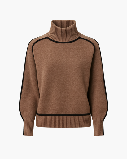 Col roulé pour femme, coupe confortable