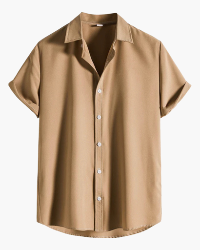 Chemise Décontractée Homme à Manches Courtes avec Col Classique