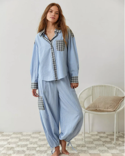 Pyjama Femme Confortable – Coupe Ample à Carreaux