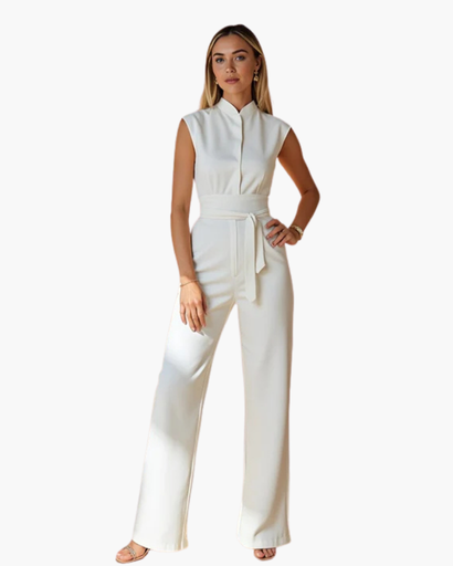 Combinaison Femme Col Montant Ceinturée – Jumpsuit Habillé & Élégant | Soirée & Invitée Mariage