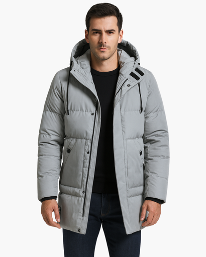 Parka D’Hiver Matelassée pour Homme | Coupe Longue & Capuche