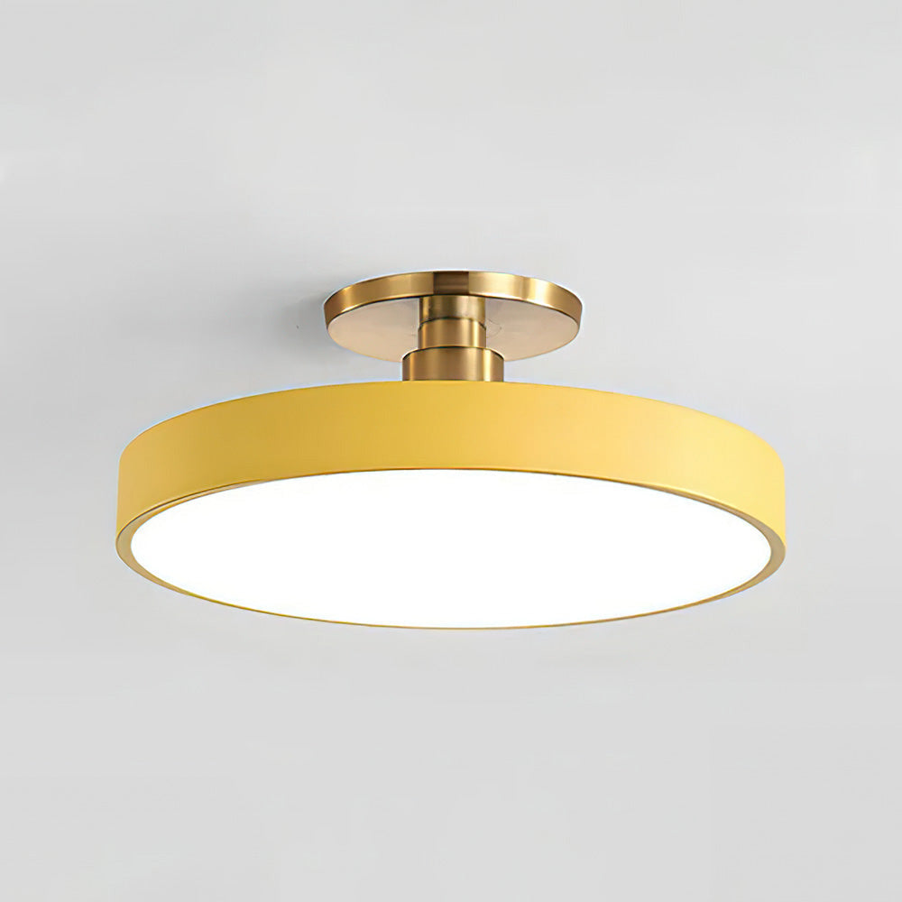 Plafonnier LED Semi-Encastré Circulaire – Jaune