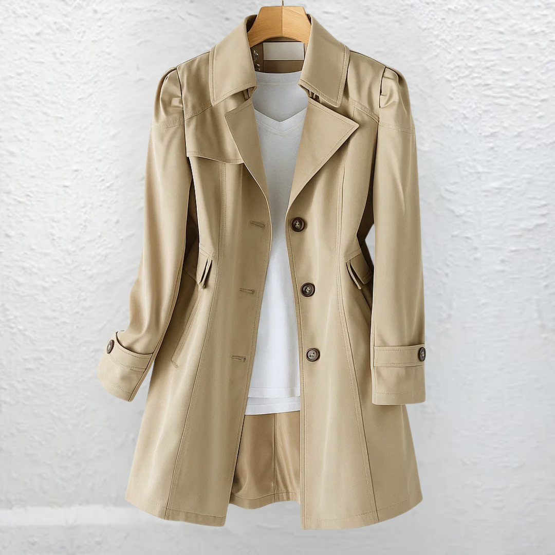 trench-coat femme kaki, vue de face