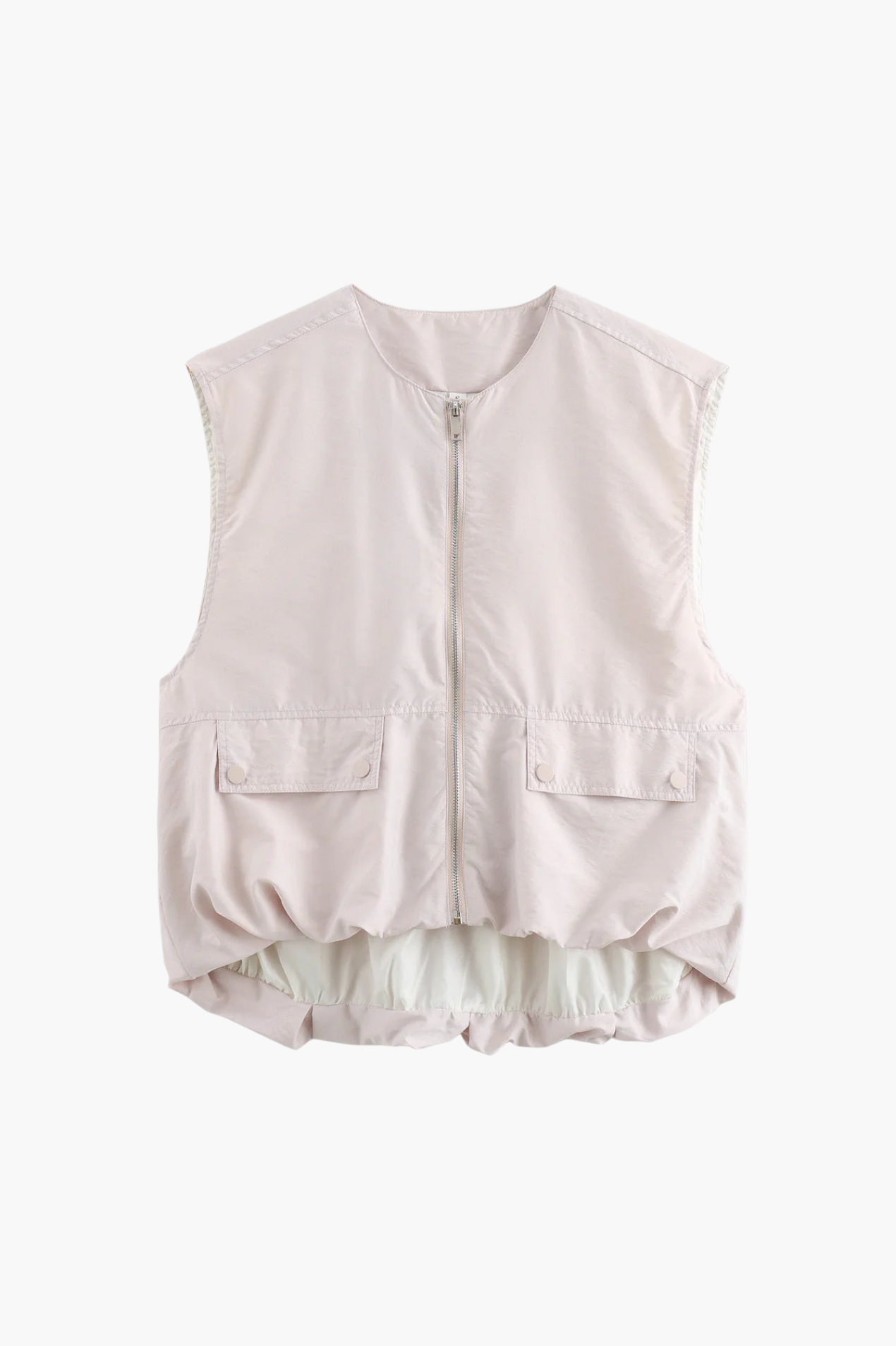 Gilet Femme Sans Manches Zippé – Veste Courte Élégante Style Utility