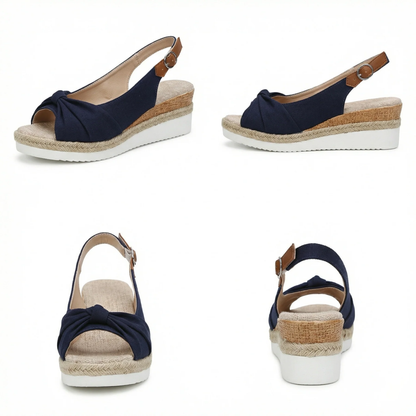 Sandales Femme Confort Ergonomiques – Sandales Compensées Avec Bride Ajustable