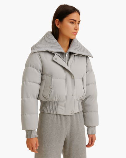 Doudoune Femme Oversize Zippée | Volume Moderne et Confort Thermique
