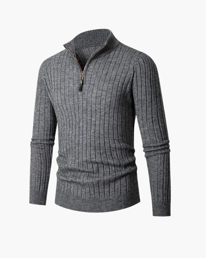 Tricot à col zippé pour homme