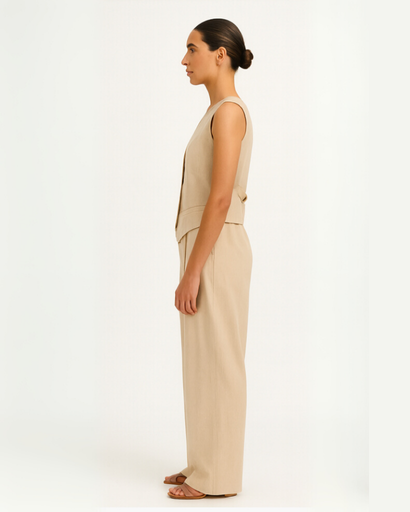 Ensemble Femme en Coton – Haut Sans Manches et Pantalon Large