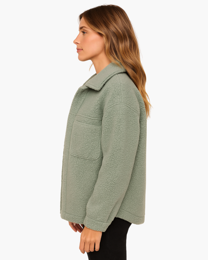 Veste Femme en Laine Bouclée | Style Décontracté & Douceur Absolue