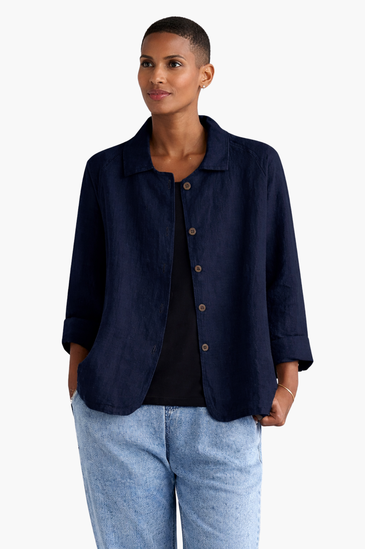 Veste Femme Légère Boutonnée – Style Décontracté Élégant