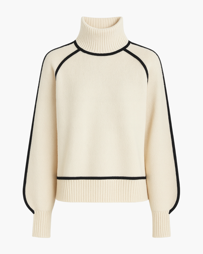 Col roulé pour femme, coupe confortable