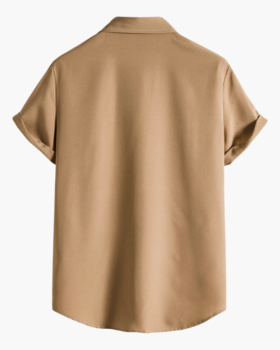 Chemise Décontractée Homme à Manches Courtes avec Col Classique