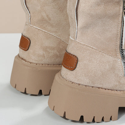 bottines fourrées femme, vue de face