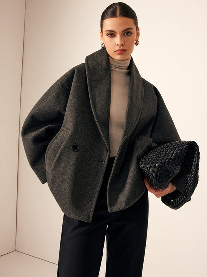 Veste courte en tweed Gris
