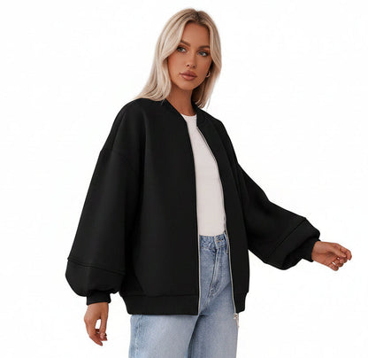 bombardier oversize femme, coloris noir