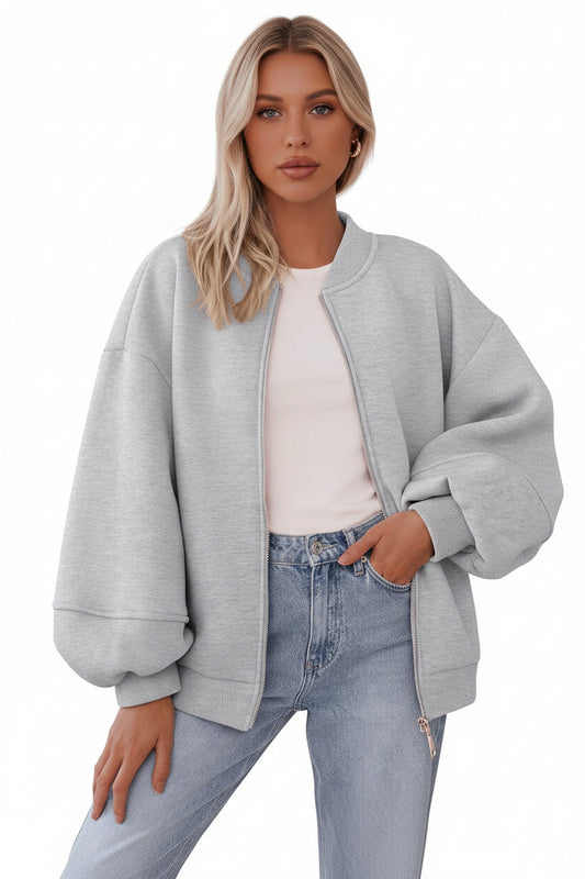 bombardier oversize femme, coloris gris