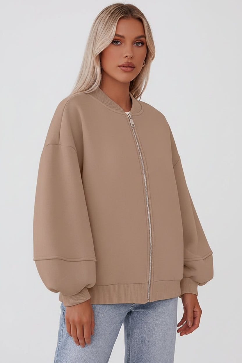 bombardier oversize femme, coloris kaki