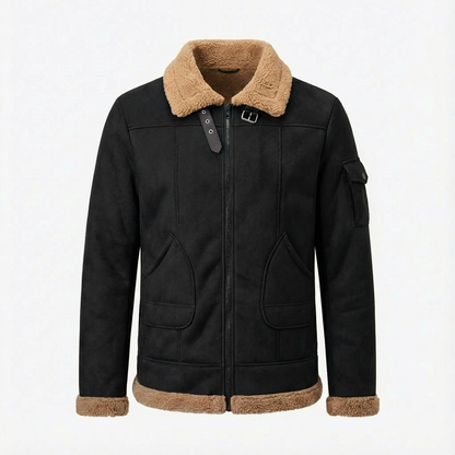 veste aviateur homme noire, vue de face