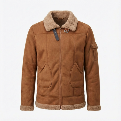 veste aviateur homme marron, vue de face