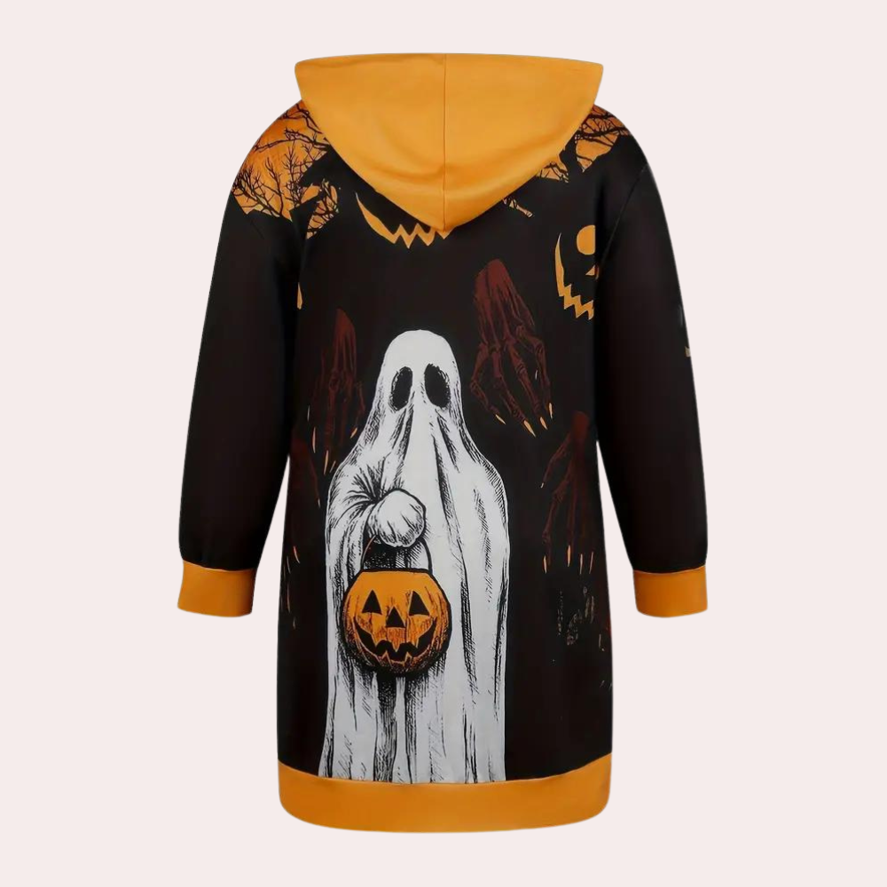 Robe à capuche Halloween - vue de dos